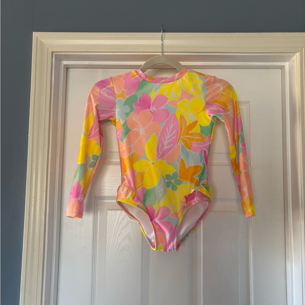 Cat & Jack Long Sleeve Kids Swimsuit, Medium / 8